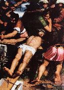 Callisto Piazza Nailing of Christ to the Cross oil painting